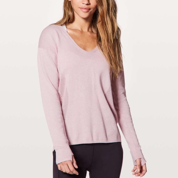 lululemon athletica Sweaters - LULULEMON Still Movement Pink Knit Sweater